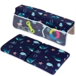 Wholesale ocean animal print baby bath kneeling pad set, custom waterproof infant bath kneeler and elbow rest manufacturer, luxury printed bath pad factory China