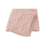 Soft pink custom baby blanket from a leading baby blankets manufacturer in China.