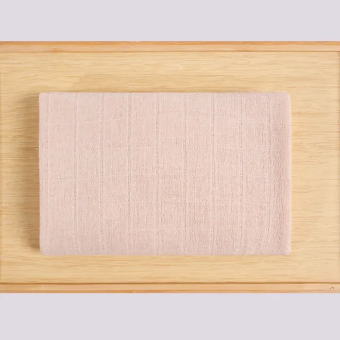 Pink ribbed baby blanket from an OEM baby blankets factory in China.