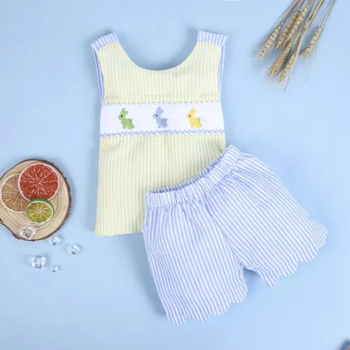 custom baby clothing summer set supplier