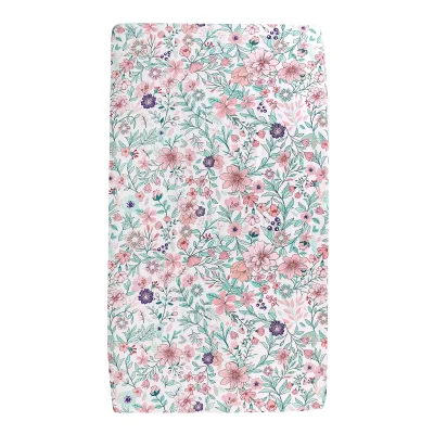 Floral pattern crib sheets from a professional crib sheets manufacturer in China offering private label services.